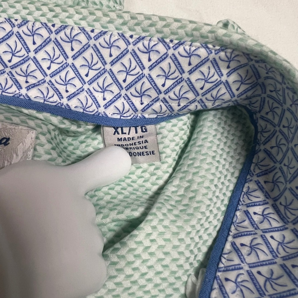 Tommy Bahama Sarasota Stretch Shirts Lot of 2 Mens XL Pink Green Long Sleeve - Picture 5 of 12